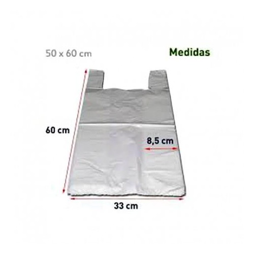 BOLSA PLASTICA 50 X 60 CM. 70% RECICLADO (CAJA 100 uds)