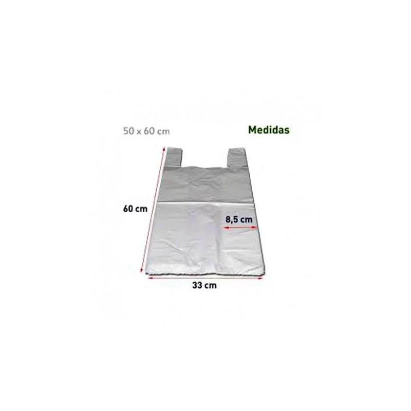 BOLSA PLASTICA 50 X 60 CM. 70% RECICLADO (CAJA 100 uds)