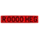 PLACA DE REMOLQUE LARGA (ROJA)