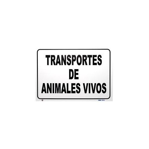 PLACA TRANSPORTES ANIMALES VIVOS