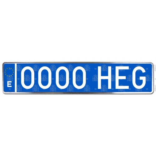 PLACA DE TAXI LARGA EUROPEA