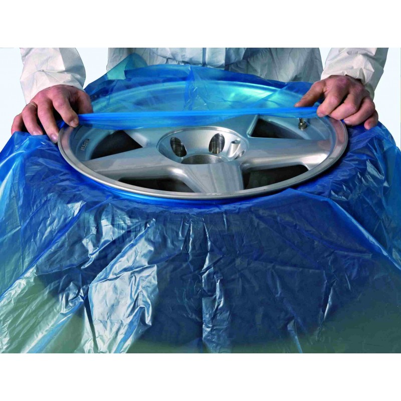 PLASTICO CUBRE RUEDA PINTAR LLANTAS \"WPS\" (ROLLO 80 und)