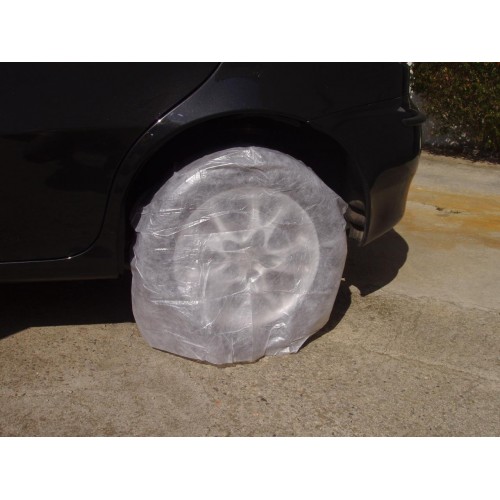 JGO. 4 FUNDAS PLÁSTICO CUBRE RUEDAS