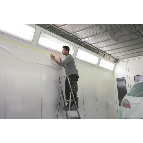 FILM PROTECTOR CABINA PINTURA CON CINTA 2,5 M X 20 M