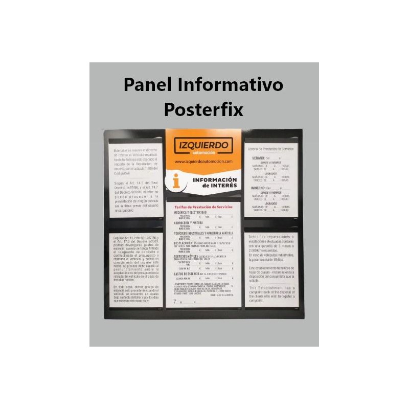 PANEL INFORMATIVO POSTERFIX (Especial talleres)