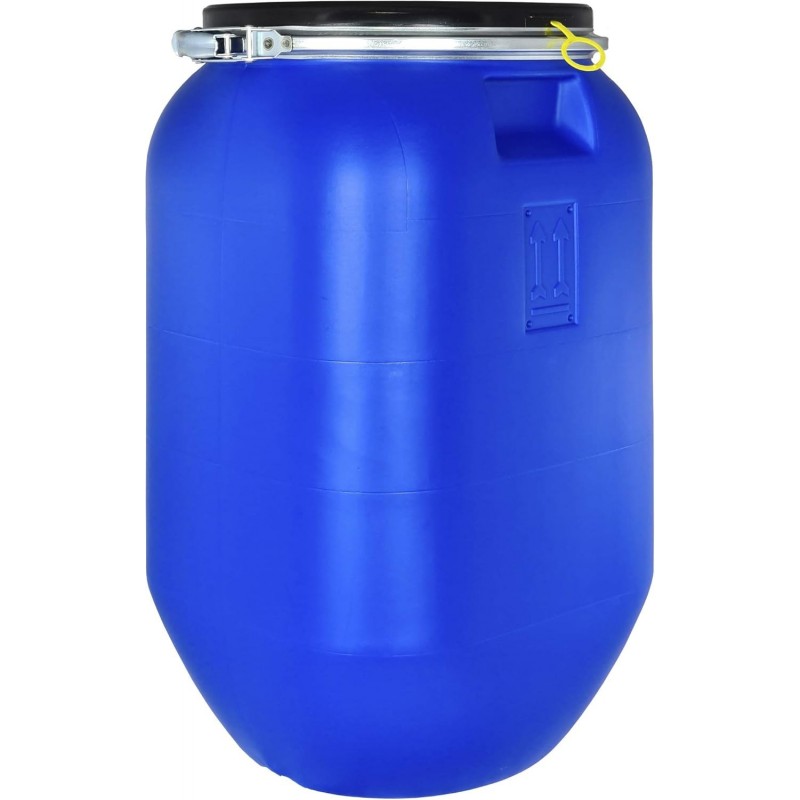 BIDÓN PLÁSTICO AZUL 60 L. CON CIERRE BALLESTA (620mmX445mm)