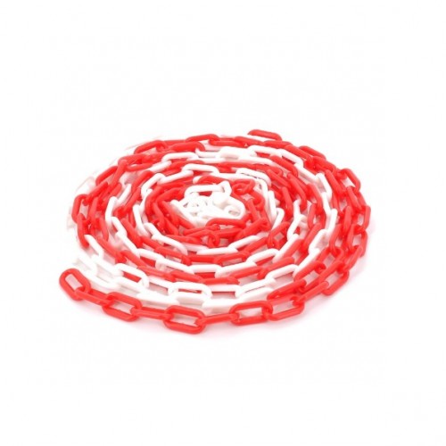 CADENA DE PLÁSTICO 5M - BLANCA / ROJA
