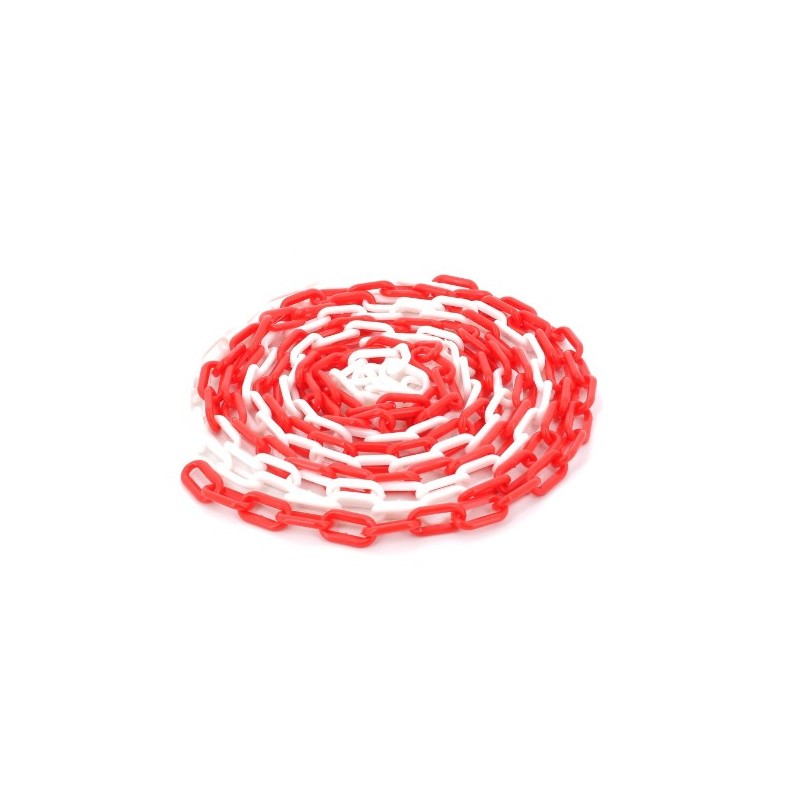CADENA DE PLÁSTICO 5M - BLANCA / ROJA