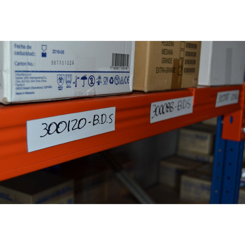 Magnetoplan cinta magnética blanco 2cm 10m PVC espesor 0,6mm 30g/qm estante de inventario 